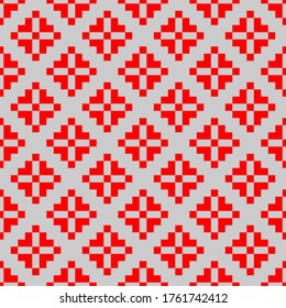 Seamless pattern of squares and rhombuses. Geometric background.