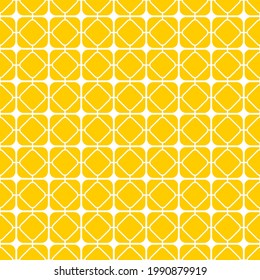 Nahtlose Muster von Plätzen und Busen. Geometrischer orangefarbener Hintergrund. Ungewöhnliches Gitter.