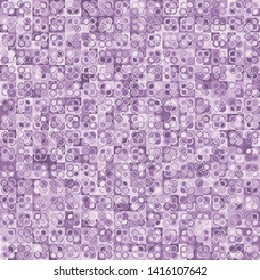 Seamless pattern. The squares and rings form an unusual camouflage pattern. Subdued colors.