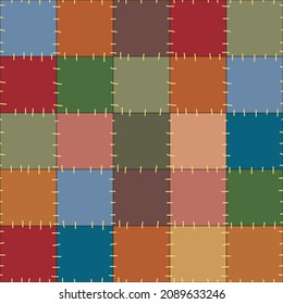 seamless pattern, squares with stitches