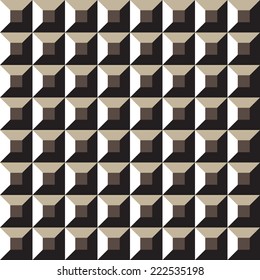 Seamless pattern of squares and triangles