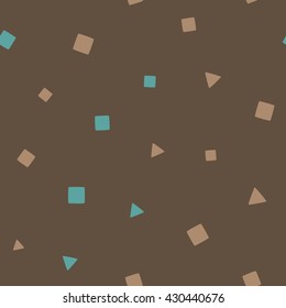 Seamless pattern with squares and triangles