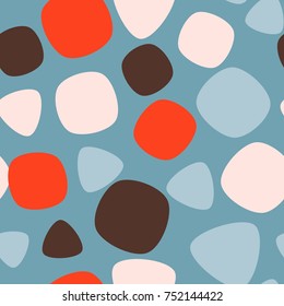 Seamless pattern with squares and triangles