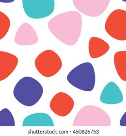 Seamless pattern with squares and triangles on a white background. Vector repeating texture.