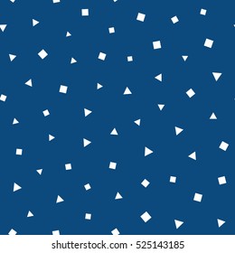 Seamless pattern with squares and triangles. Vector repeating texture.