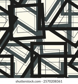 Seamless pattern with squares. Vector abstract background. Stylish cell structure