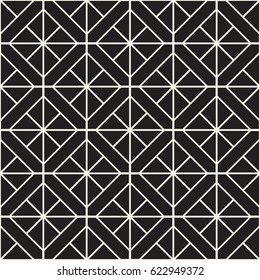Seamless Pattern With Squares. Vector Abstract Background. Stylish Geometric Linear Structure