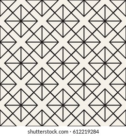 Seamless Pattern With Squares. Vector Stylish Geometric Linear Structure