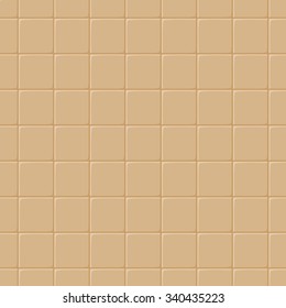 Seamless pattern of squares volume as a mosaic. Similar to the simple tile in beige color caramel.