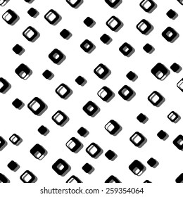 Seamless pattern with squares for wallpaper, fabric print, background - vector illustration