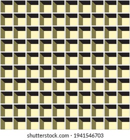 Seamless pattern with squares. Yellow and black colors