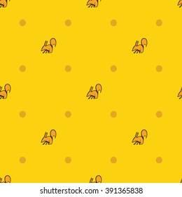 seamless pattern with a squirrel