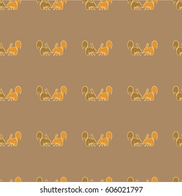 seamless pattern with a squirrel