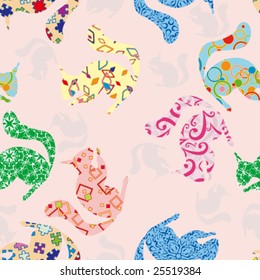 seamless pattern with squirrels