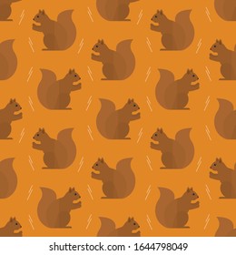 manchas sin soldadura, ardilla, animal de bosque sobre fondo naranja, papel pintado, papel pintado, papel pintado
