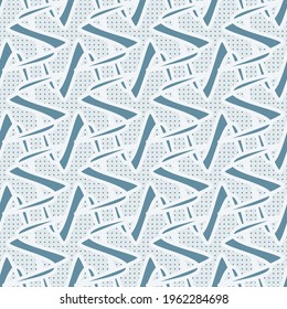 Seamless pattern. S-shaped texture. Light blue shades. Editable.