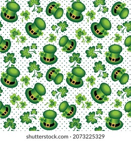 Seamless pattern of St. Patrick's Day. Good for Fabric and Paper Print - St. Patrick's Day Vector design 