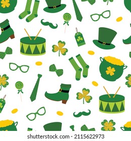 Seamless pattern St Patricks Day vector illustration