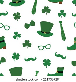 Seamless pattern St Patricks Day vector illustration