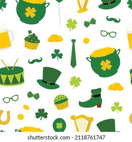 Nahtloses Muster St Patricks Day, Vektorgrafik