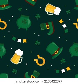 seamless pattern st patricks texture background wallpaper