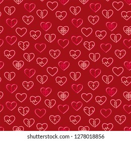 Seamless pattern for St. Valentine Day