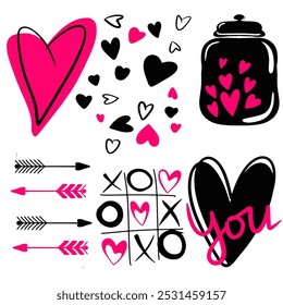 Seamless pattern for St Valentine's day for decoration, cards 