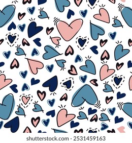 Seamless pattern for St Valentine's day for decoration, cards 