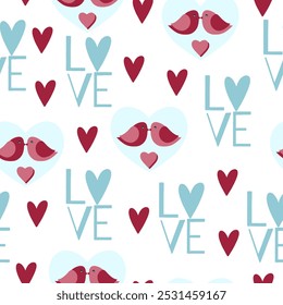 Seamless pattern for St Valentine's day for decoration, cards 