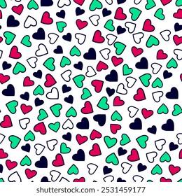 Seamless pattern for St Valentine's day for decoration, cards 