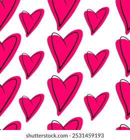 Seamless pattern for St Valentine's day for decoration, cards 