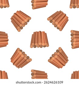 Seamless pattern of stacked wooden logs, ideal for projects related to forestry, lumber industry, woodworking, and natural resources