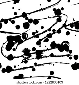 seamless pattern of stains and ink smears.blot of ink