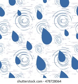 seamless pattern with stains from water. Rain. Sadness. Textile