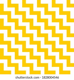 Seamless pattern of stairs. Geometric orange background.