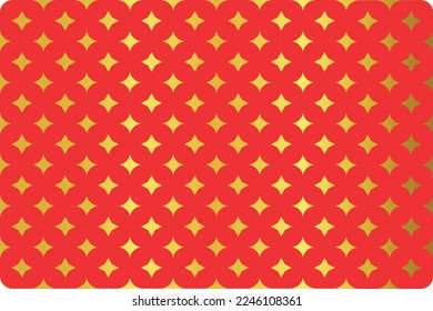 Seamless pattern star Beautiful background with glittering stars. Golden and red texture. Delicate background. Gentle design for wrapping paper, wallpaper,  printing