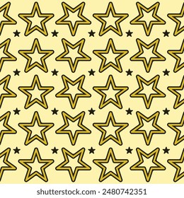 Seamless Pattern Star with Bright Color, suitable for your design, banner, template, and etc