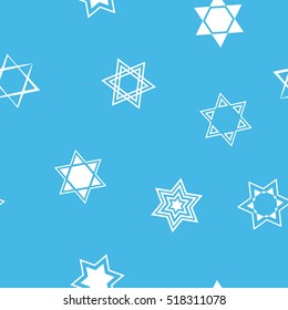 seamless pattern with  star of David traditional Jewish symbol for your design
