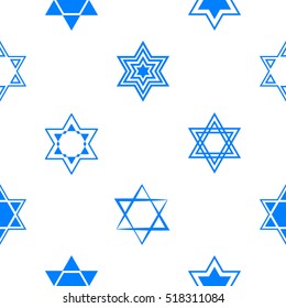 seamless pattern with  star of David traditional Jewish symbol for your design