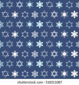 seamless pattern with  star of David traditional Jewish symbol for your design