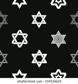 seamless pattern with star of David traditional Jewish symbol for your design