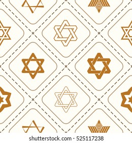 seamless pattern with star of David traditional Jewish symbol for your design