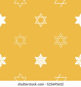 seamless pattern with star of David traditional Jewish symbol for your design