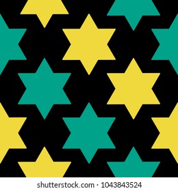 Seamless pattern with Star of David. Vector illustration