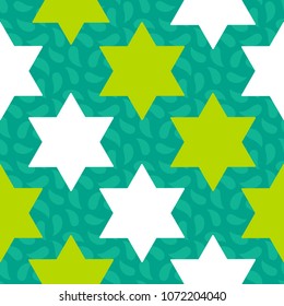 Seamless pattern with Star of David. Vector illustration