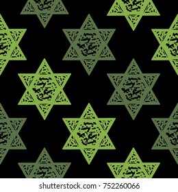 Seamless pattern with Star of David. Vector illustration