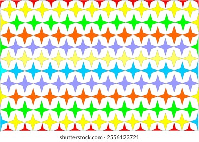 Seamless pattern of star in different colour. Perfect for background and wallpaper.