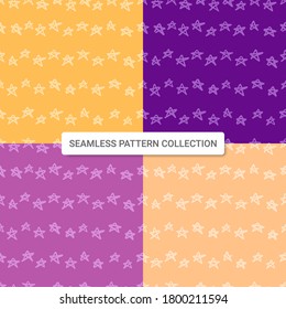 Seamless pattern with star shapes, vector illustration
