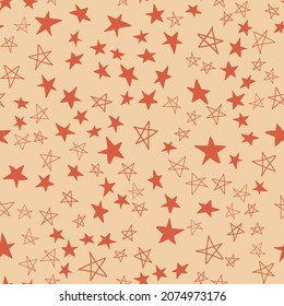 Seamless pattern, star in starfall sky, vector illustration design with star element