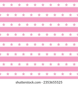 seamless pattern with a star. trendy pink stripe, texture. fashion background for girls. simple background for print, fabric, wallpaper, textile. Abstract geometric design. art vector.  barbie style